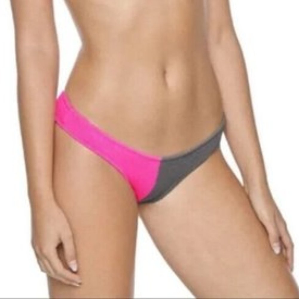 PILYQ Women's Acai Reef Two-Tone Teeny Bikini Bottom Size M